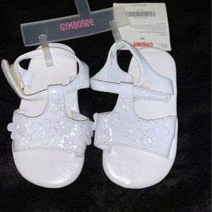 NEW Gymboree 03 Baby Girls Shoes White Flower Sandles